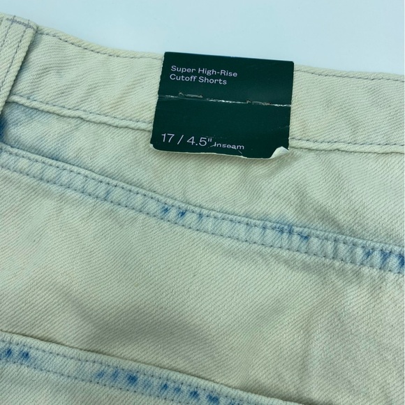 Wild Fable Super High Rise Raw Hem Jean Cutoffs Shorts - Size 17 - Picture 5 of 5